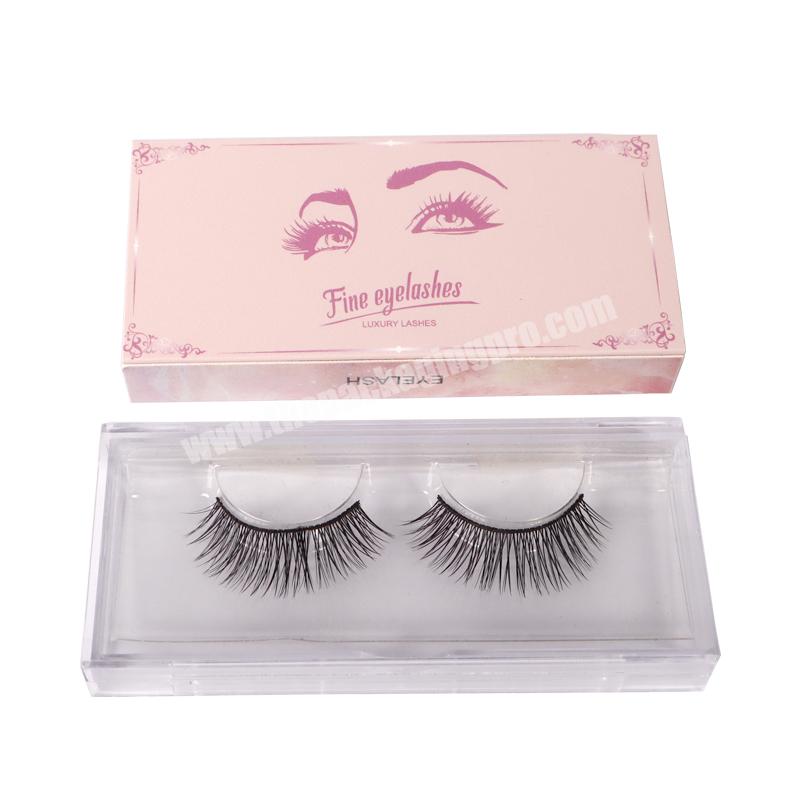 Custom Printing Pink False Eyelashes Sleeve Paper Packaging Boxes for Cosmetics