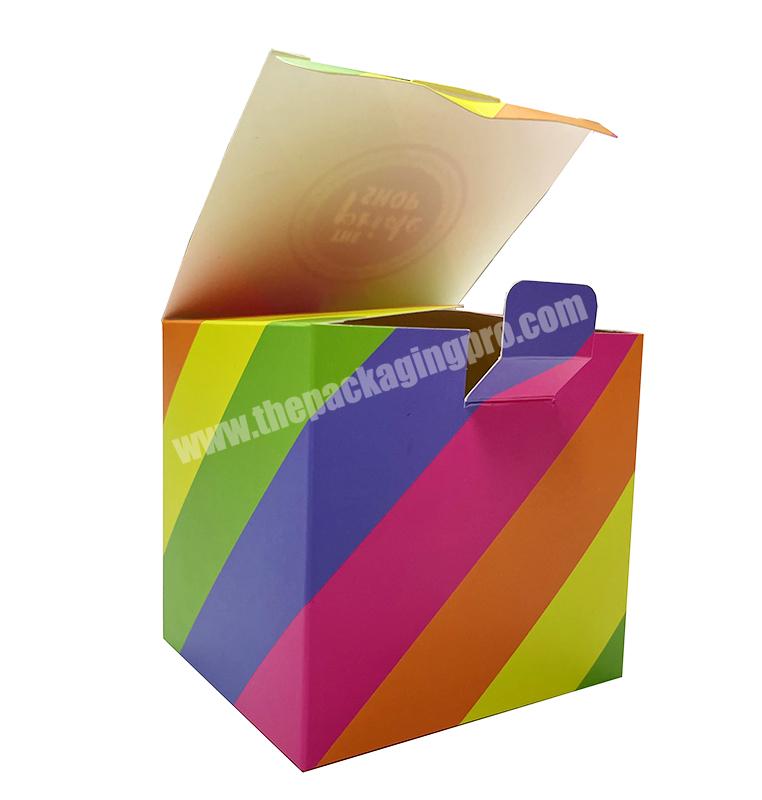 Custom Private brand foldable color cardboard box printing candle packaging boxes