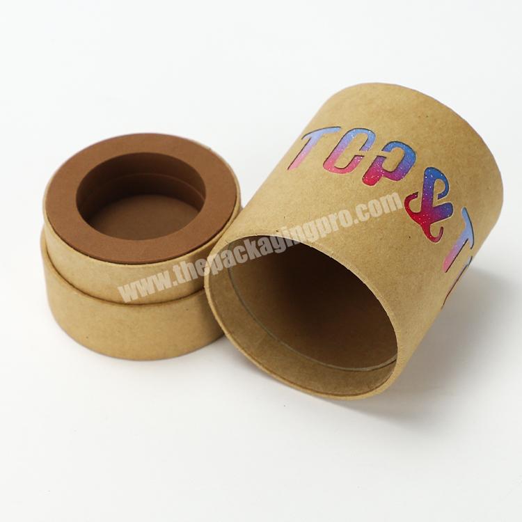 Custom Round Candle Packaging Paper Tube Box Kraft Cardboard Cylinder Gift Box for Glass Jar Packing