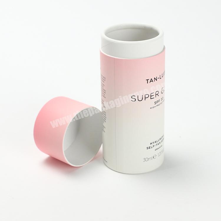 Custom Round Sunscreen Essential Oil Packaging Box Design Cylinder Rigid Candle Box
