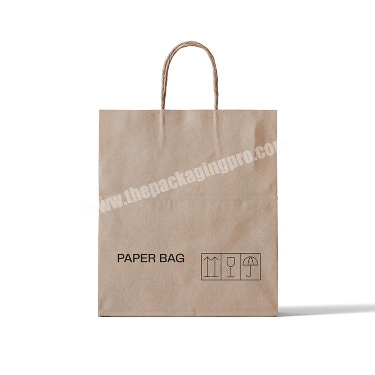 Custom Size Cheap Price Recycled White Brown Kraft Paper Bag Shopping Gift Bag with Logo Printed