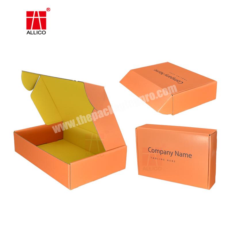 Custom Size Printed Logo Mailer Shipping Box Underwear Clothing Corrugated Paper Board Shoes Recycled