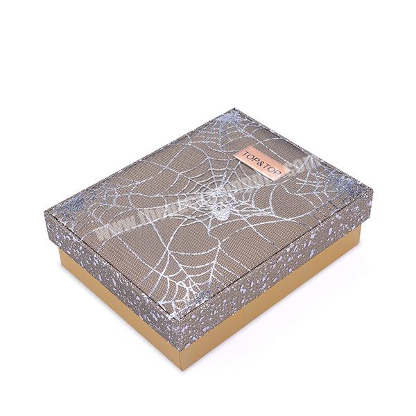 Custom Spider Web Cardboard Paper Box for Halloween Promotional Gift Packaging