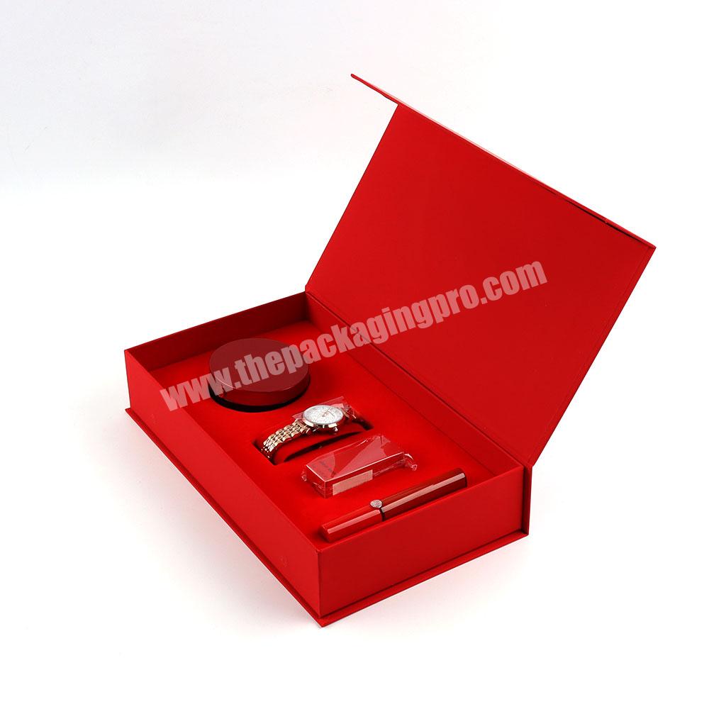Custom cosmetic printed packaging box skin care cosmetics makeup packaging gift box red cosmetic paper gift boxes