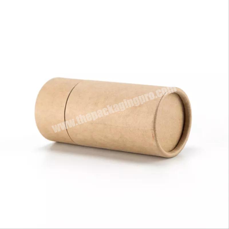 Custom eco friendly carton cylinder kraft paper round box empty biodegradable craft cardboard boxes packaging tubes