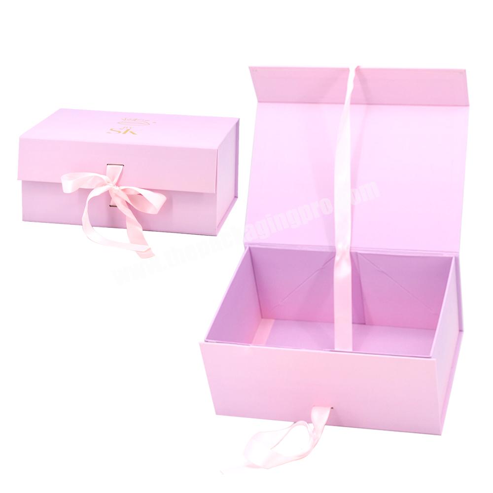 Custom logo luxury baby clothing packaging gift box for dress clothing shipping boxes customizable folding magnetic clothing box