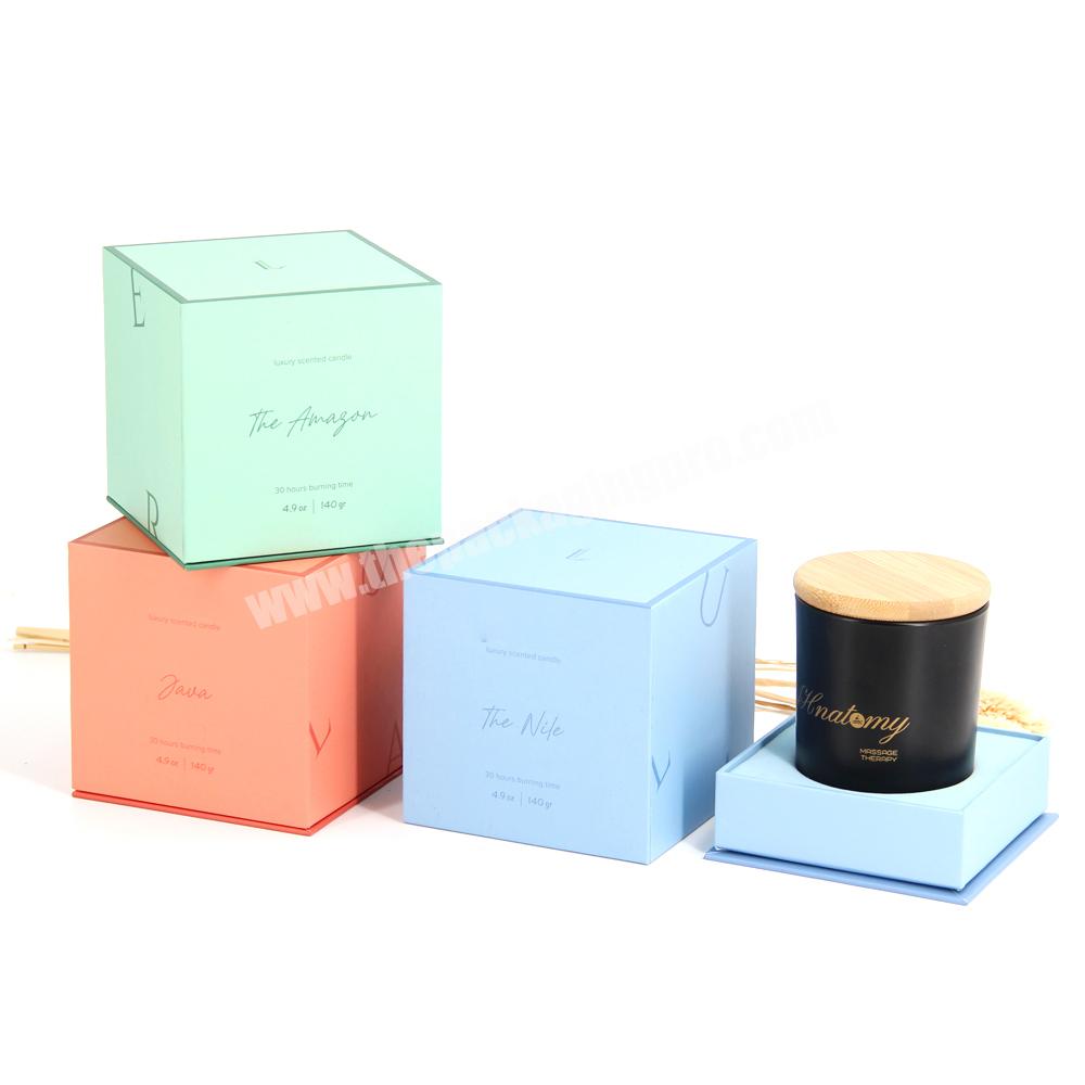 Custom luxury packaging scented candle private label design gift box candle set packaging corrugated paper candles jar gift box
