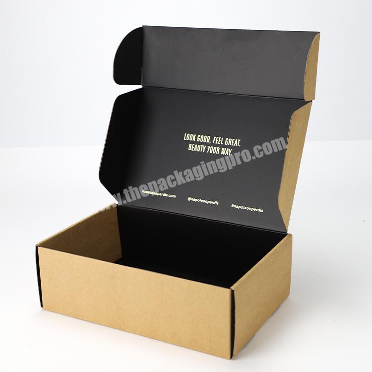 Custom printed recyclable corrugated shipping cosmetic clothing gift box E-Commerce carton mailer paper box cardboard packaging