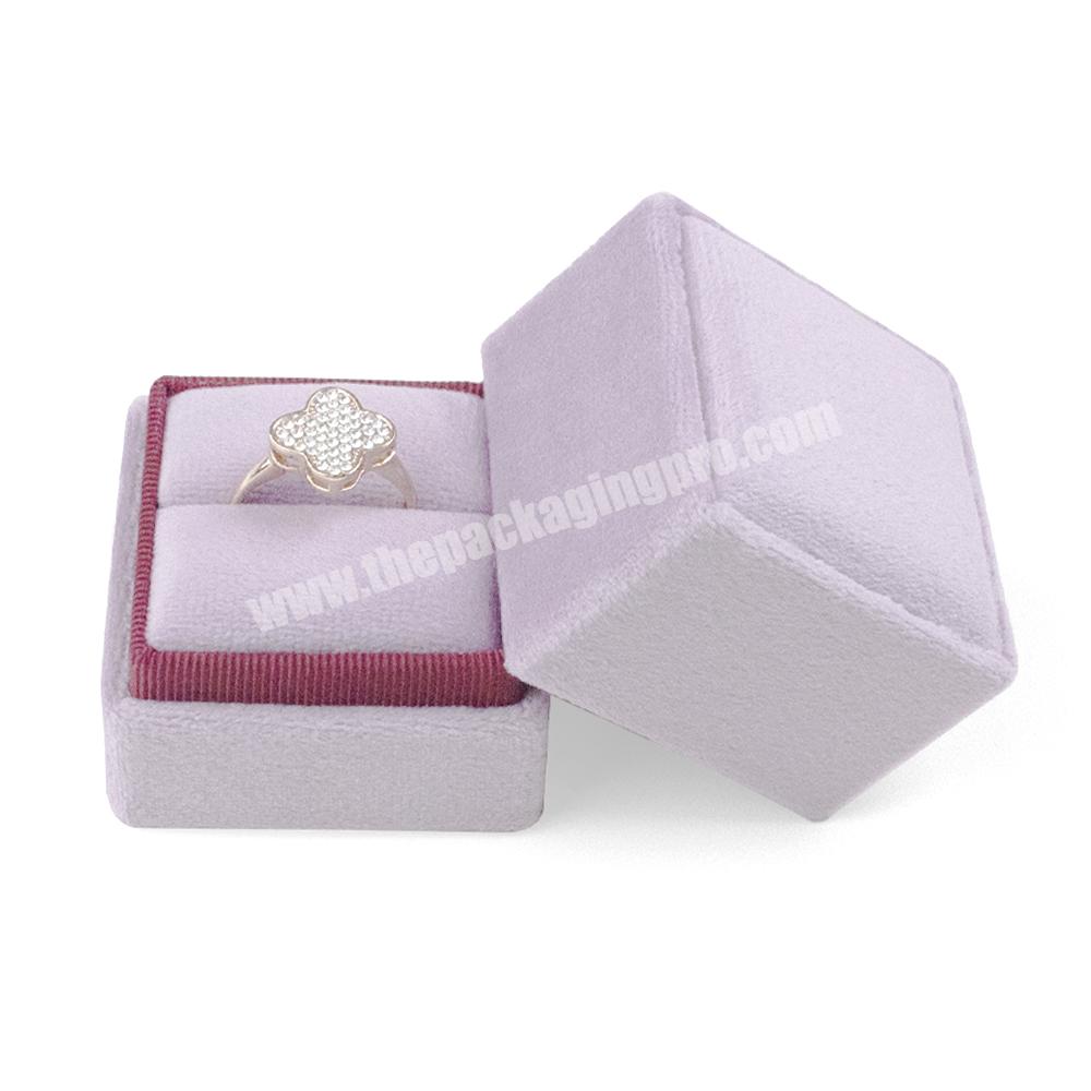 Custom printed wedding velvet vintage style handmade antique magnetic jewelry box packaging luxury leather necklace ring box
