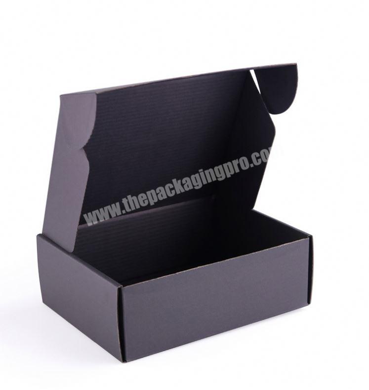 Custom printing eco packaging box black shipping corrugated cardboard mailer box