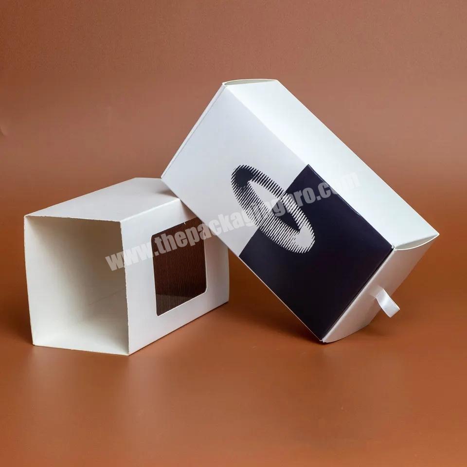 Custom printing kraft paper gift packaging white card paper box with your own logo