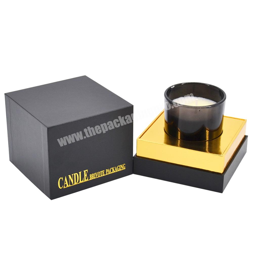 Custom small plain candle white box packaging with label luxury candle box packaging for shipping wholesale black candle boxes