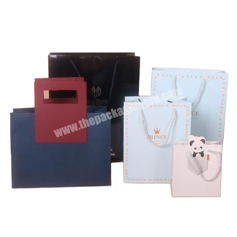 Customize Logo Cloth Boutique Cardboard Packaging  Matte Cheap Gift Paper Bag with Your Own Logo For Small Business