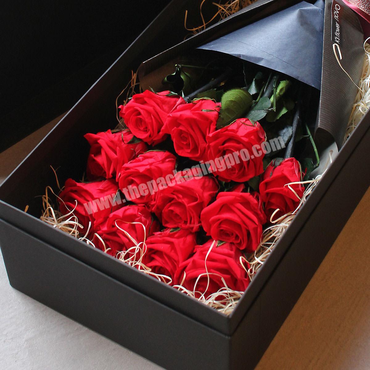 Customized Box With Ribbon Preserved Flower Boxes For Bouquets Decorative Ribbon With Custom Logo Printed