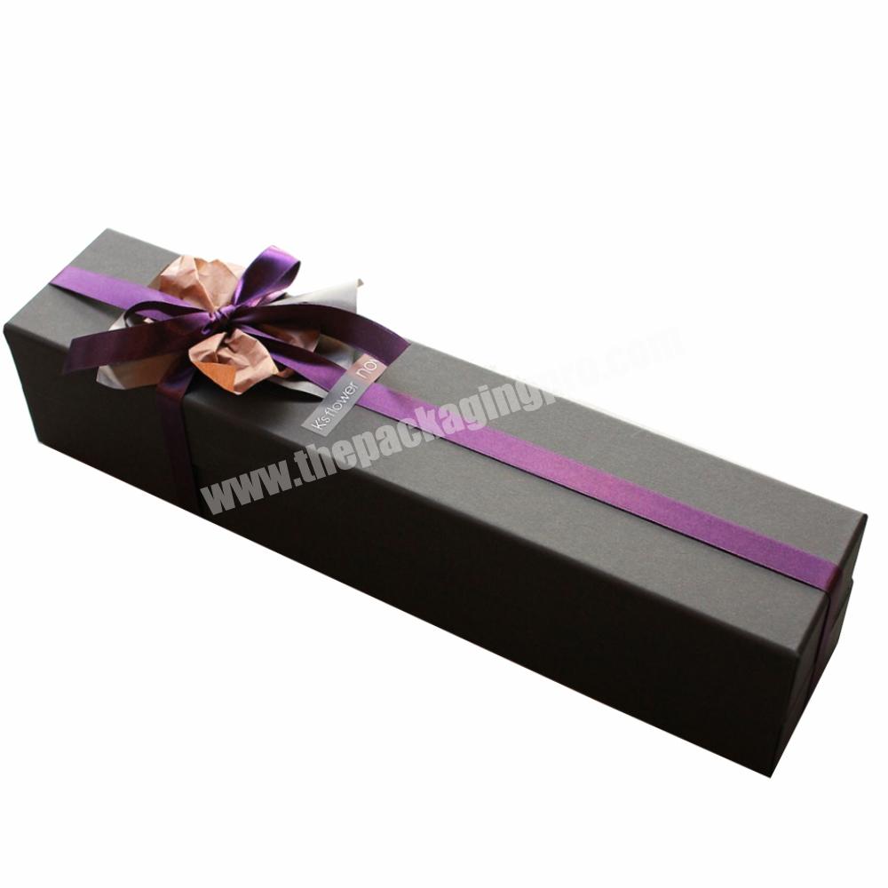 Customized Box With Ribbon Preserved Flower Boxes For Bouquets Decorative Ribbon With Custom Logo Printed