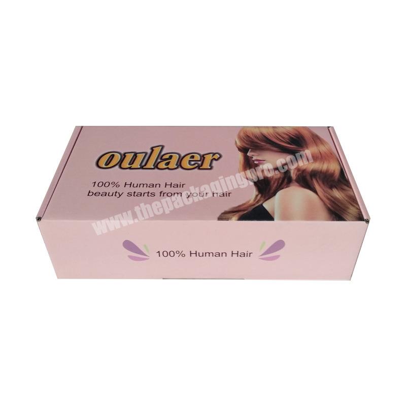 Customized Cheap Price Good Quality Pink Wig Corrugated Mailer Box