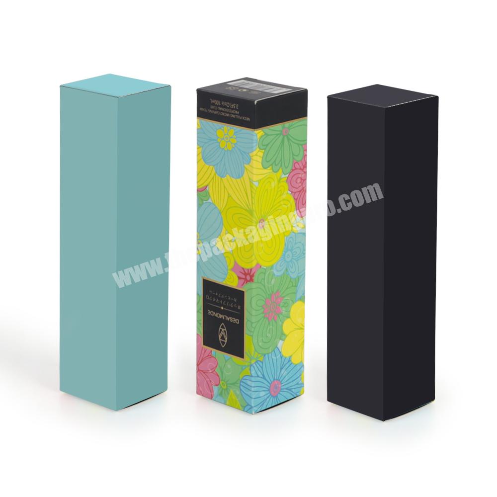 Customized Design Full Color Gold Foil 30ml 50ml Beauty Cosmetic Packaging Paper Box