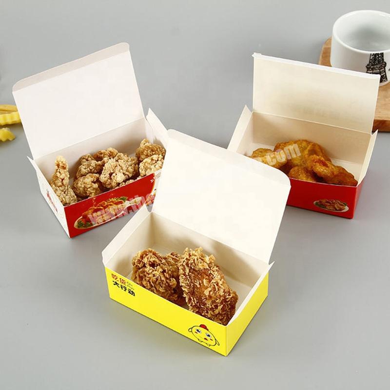 Customized Food Grade Paper Packaging Containers French Fried Chicken Box