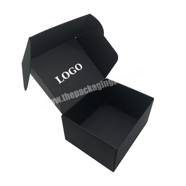 Customized Logo Printing Perfume Black Shipping Corrugated Cardboard Mailer Paper Packaging Box For Emballage Carton