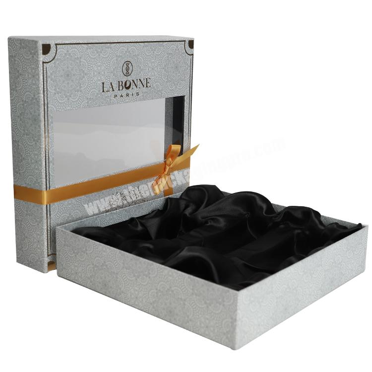 Customized Luxury Lid and Base Skin Care Products Packaging Rigid Paper Box with Lining