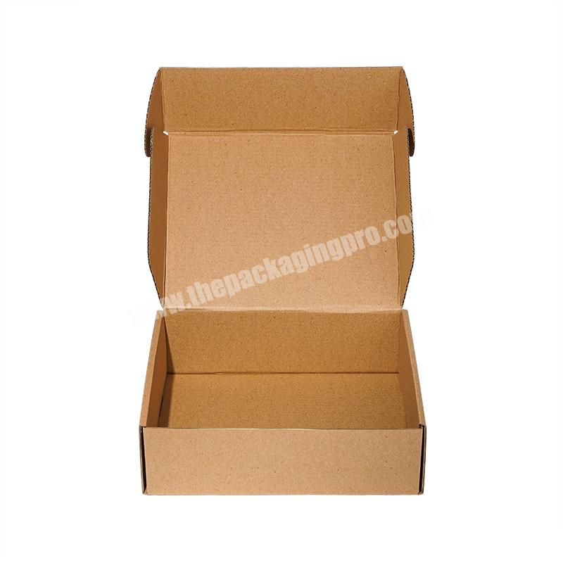 Customized Printed Logo Eco Friendly  Kraft Box Packaging clothes Corrugated Cardboard Mailing Box manufacturers