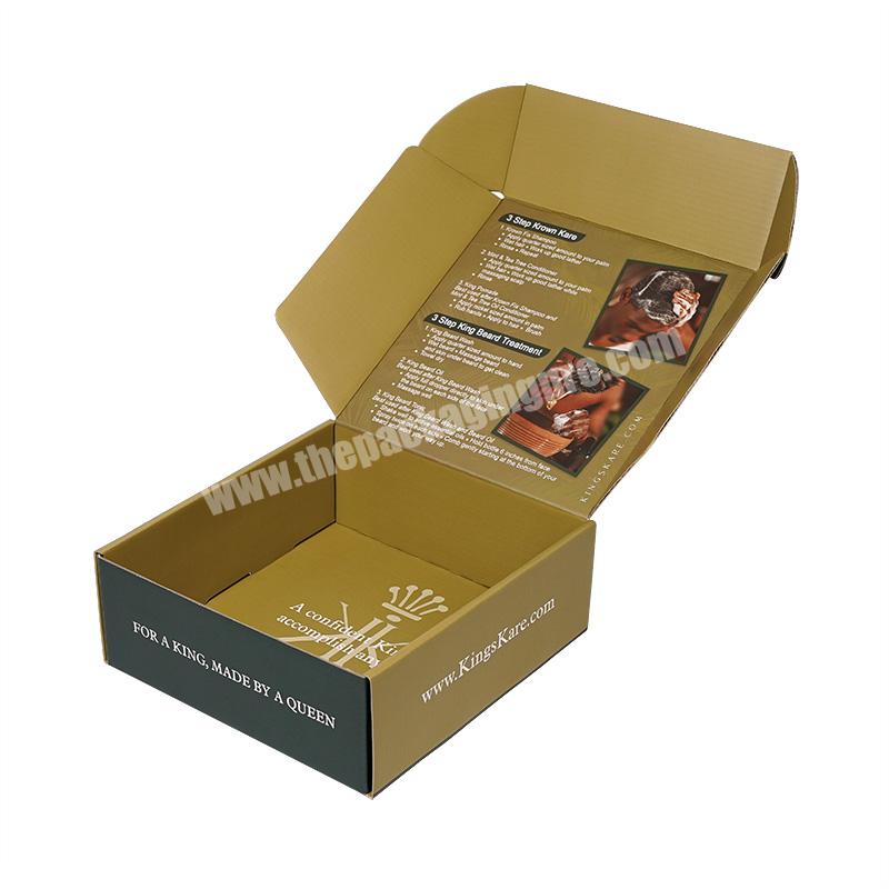 Customized Printing Logo Eco Friendly Brown Kraft Box Packaging Corrugated Cardboard Mailing Shipping Box for clothes