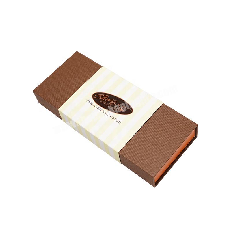 Customized Shape Size Print Logo Eco Friendly Coated Paper Box Magnetic Closure Flip Chocolate Candy Packing Box With Tissue