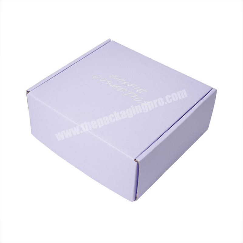 Customized Size Color Printing Logo Mailer Box Eco Friendly Beautiful Purple Box High Quality Batch Customization Packing Box