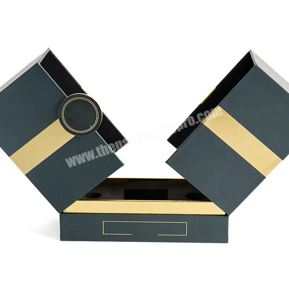 Customized creative magnetic double open gift packaging box perfume cosmetic boxes for skincare luxury cosmetic packaging box