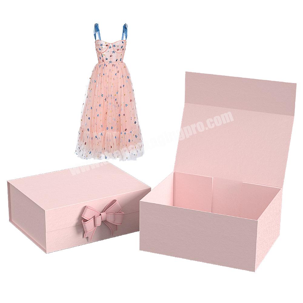 Customized luxury extra large cardboard folding packaging paper boxes big gift box for dress