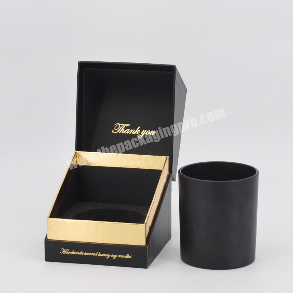Customized luxury rigid candle boxes packaging candle set gift shipping box custom logo with inserts candles boxes
