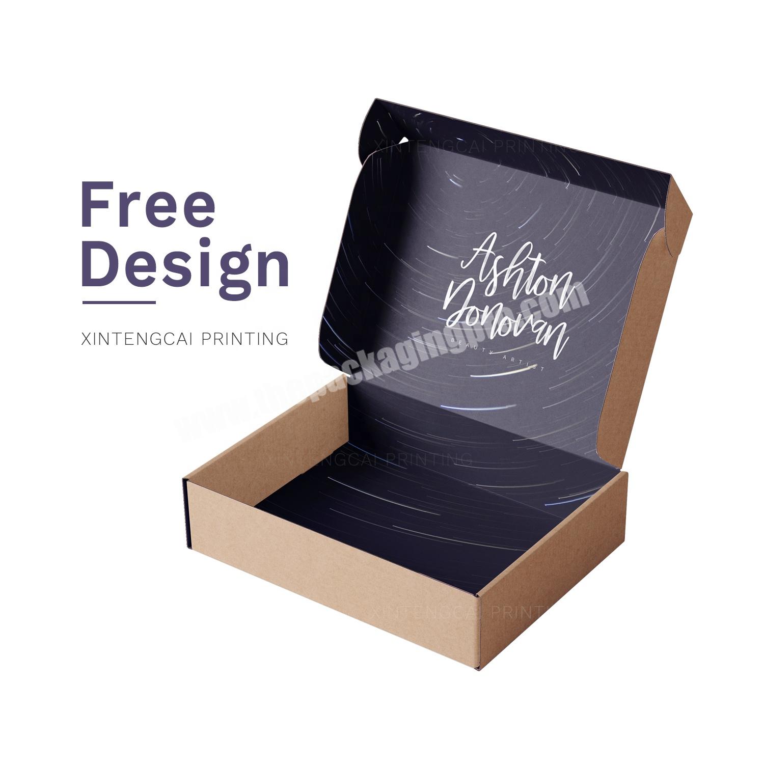 Eco Friendly Custom Logo Printed Black Mailer Box, Durable Clothing  Gift  Shoes Paper Packaging Cardboard Shipping Boxes