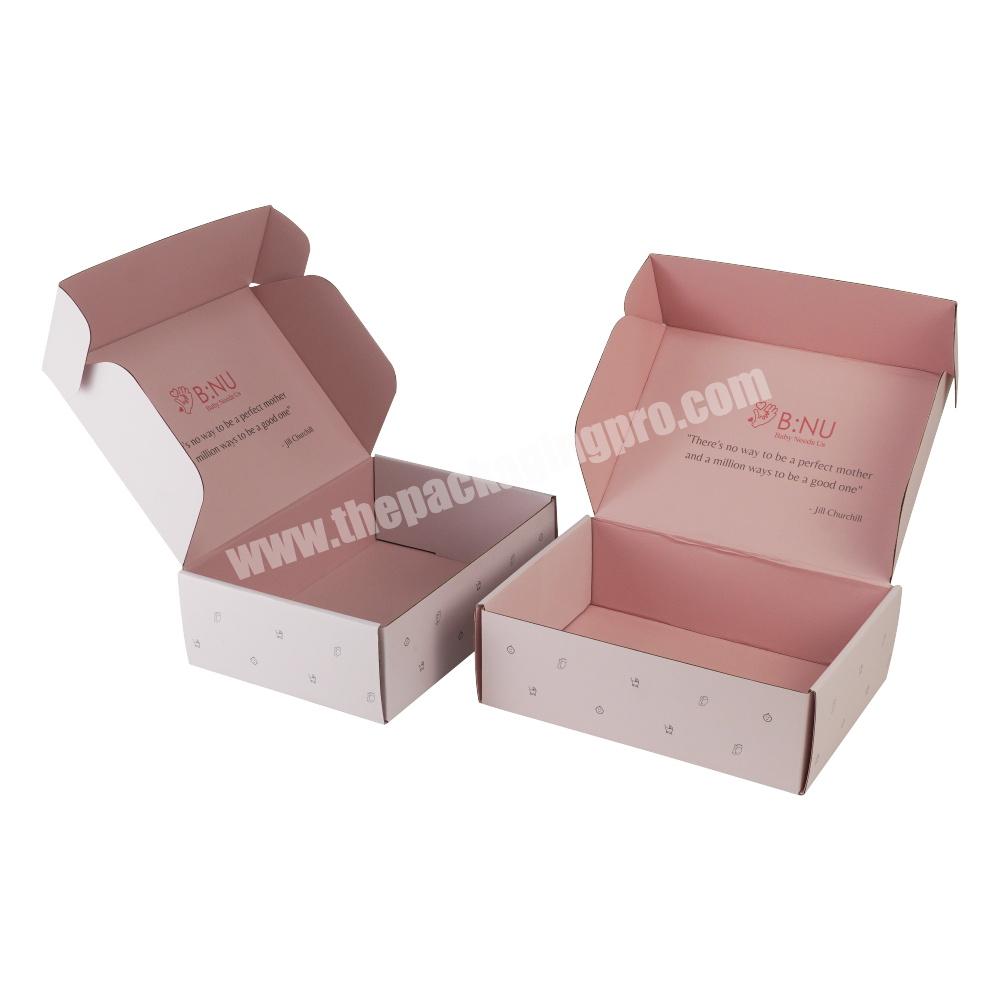 Eco Friendly Custom Logo Printed Shipping Boxes Mailing Packages Postal Box Printed Corrugated Apparel Mailer Box For Underwear