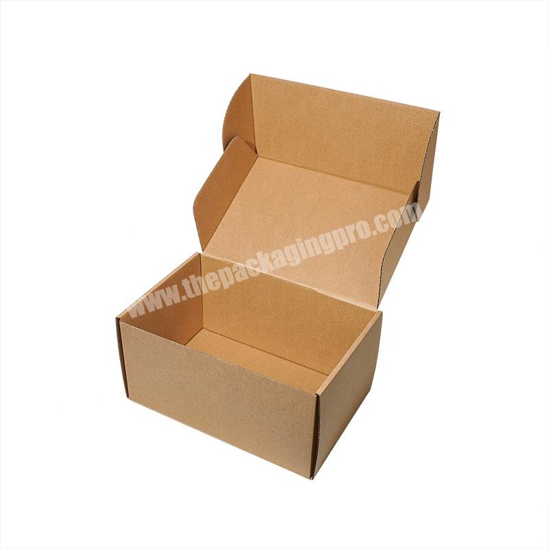 Eco Friendly Customized Printing Logo Brown Kraft Box Packaging Corrugated Cardboard Mailing Shipping Box for clothes