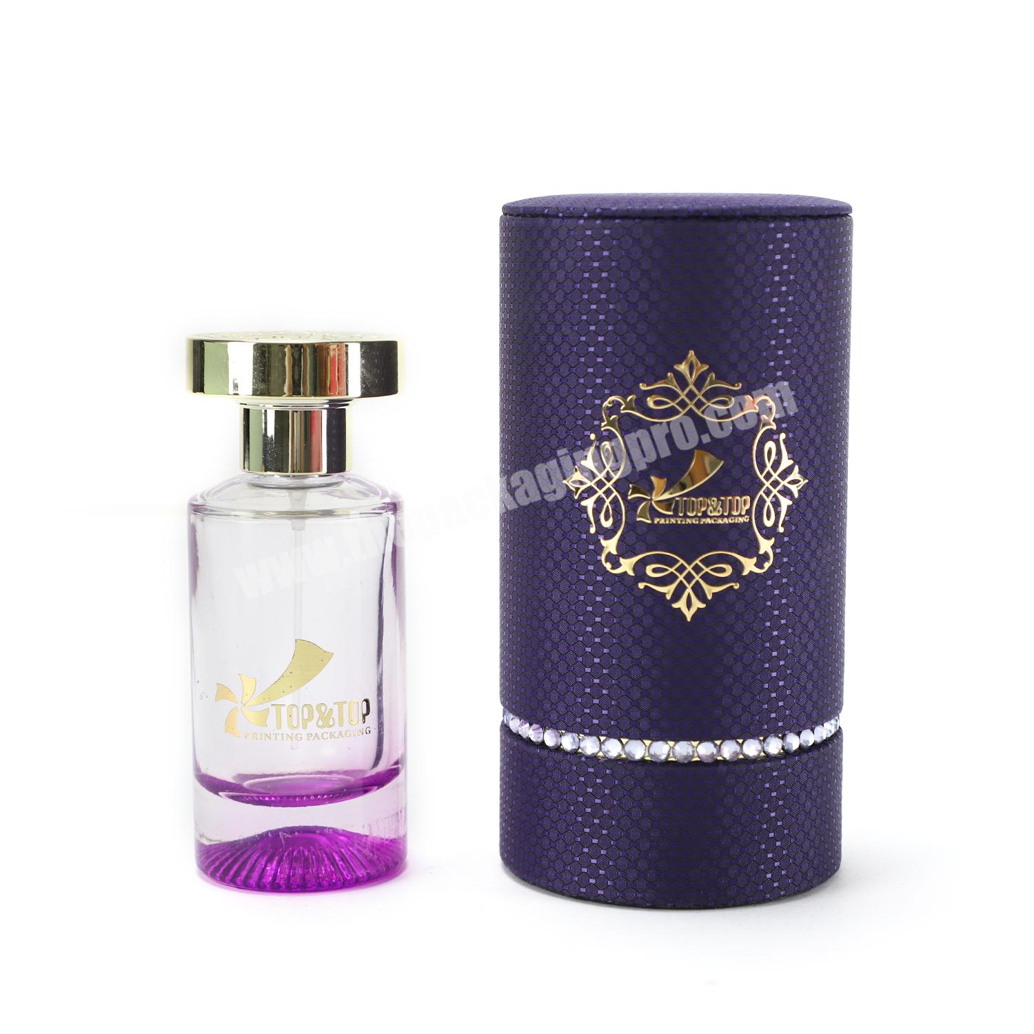 Eco Friendly Design Modern Perfume Cosmetic Packaging Custom Printed Cardboard Tube Cylinder Candle Paper Box Packaging