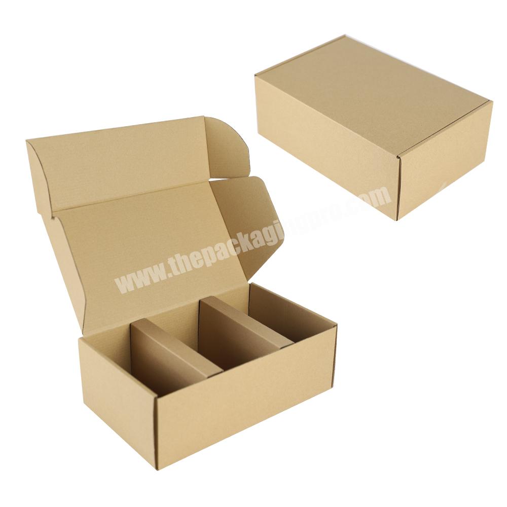 Eco big empty luxury foldable wine clothing shipping paper storage boxes emballag on box corrugated packaging box with divider