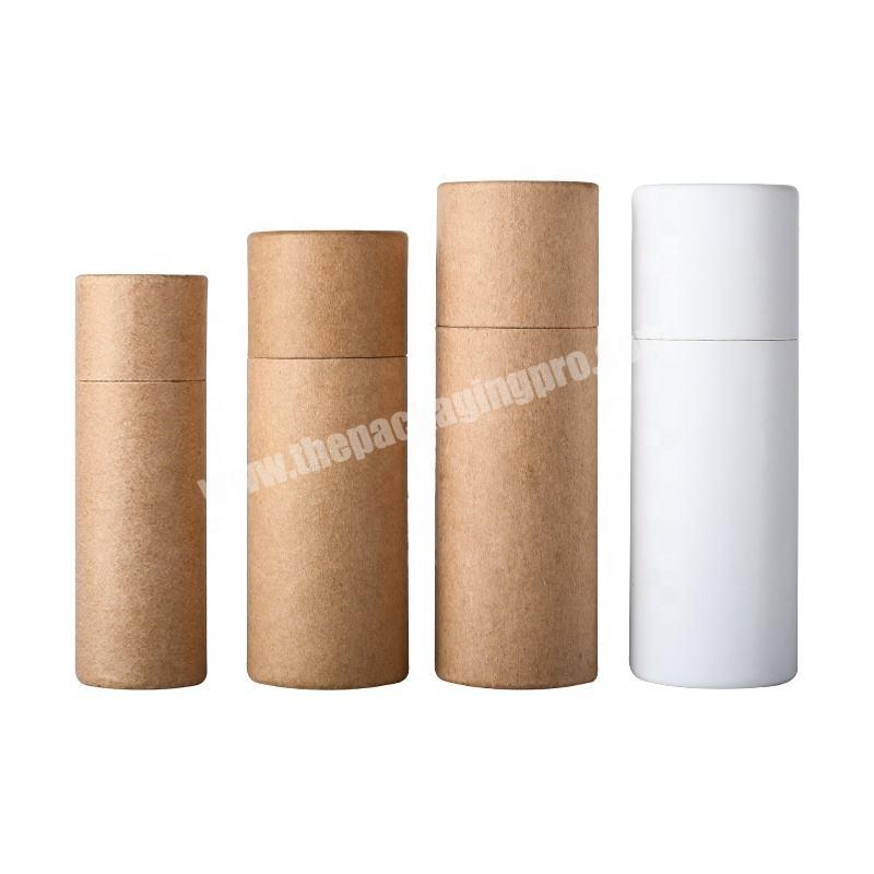 Eco-friendly 7g 14g 25g 60g 75g Push Up Cardboard Cosmetic Packaging Kraft paper tube For Lip Balm