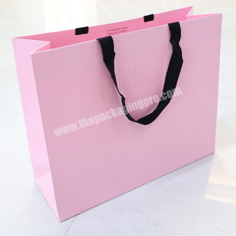 Eco friendly other special purpose brown kraft bags pink bolsa de papel personalizada gift bag handbag shopping box packaging