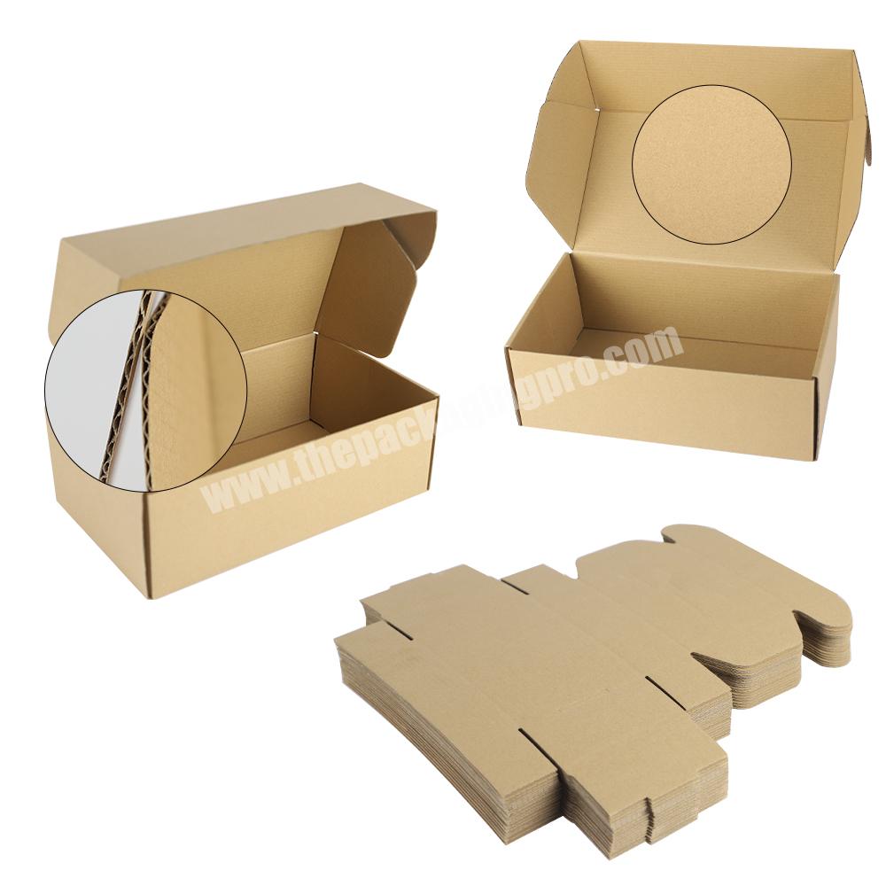 Eco friendly small luxury makeup jewelry clothes shoes mailer kraft box packaging sustainability boxes for packiging cardboard