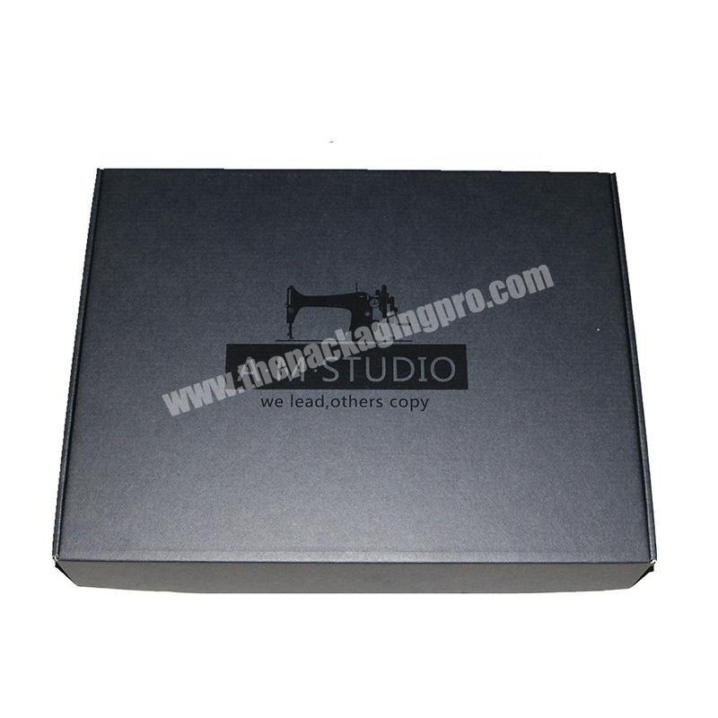 EcoUV Printed Black Mailer Shipping Boxes Durable Clothing Shoes Packaging Cardboard Corrugated Paper Box for Shipping