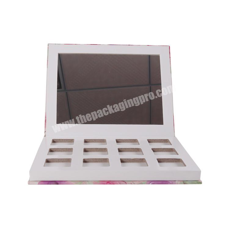 Empty Wholesale Custom Cardboard Eyeshadow Palette Packaging Paper Makeup Cosmetic Palette Box