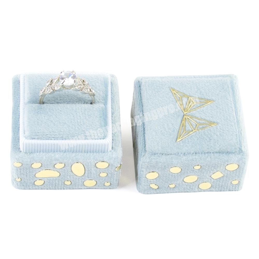 Empty embossed decorative ring jewelry boxes white jewelry packaging box set logo leather magnet cardboard jewelry box