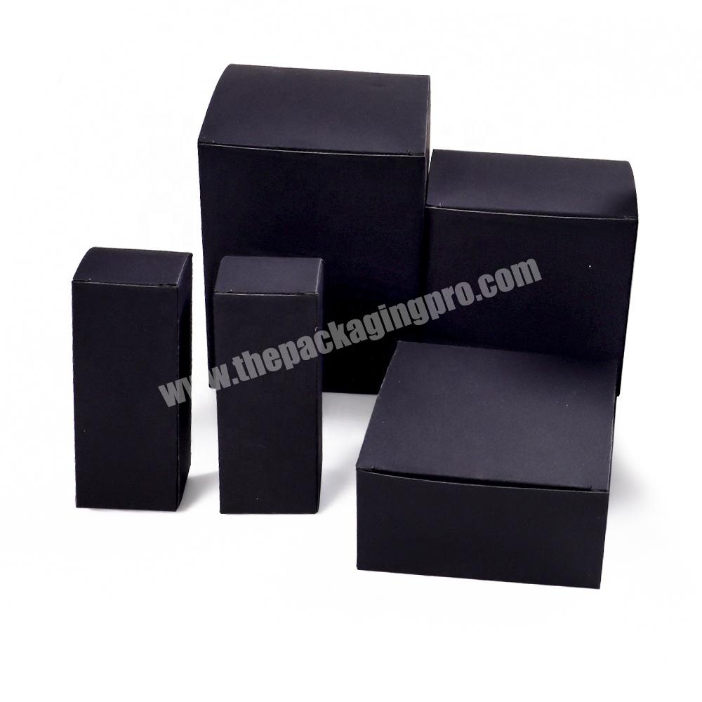 Factory Cheap Customized Product Packaging Small Plain Kraft black boxes for shipping custom Packaging