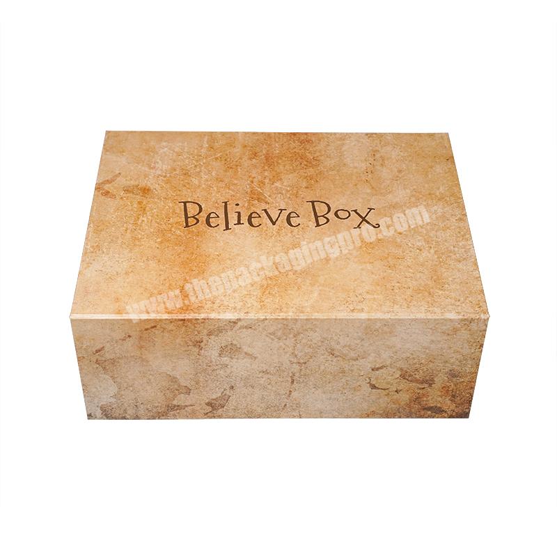 Factory Custom Foldable Paper Cardboard Box Packaging Suits Clothes Garments Magnetic Closure Foldable Gift Box