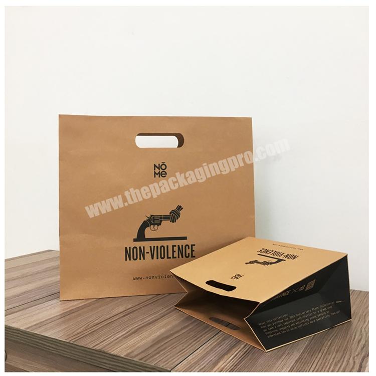 Factory Price Gift Packaging 250gsm Kraft Paper Bag Retail Shopping Tote Bag with Customized Logo