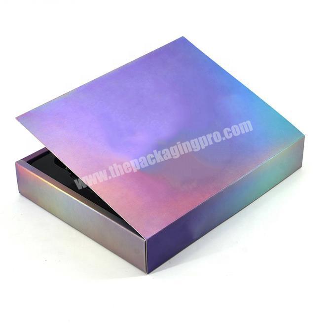 Factory direct sale cardboard hologram cosmetic paper laser box