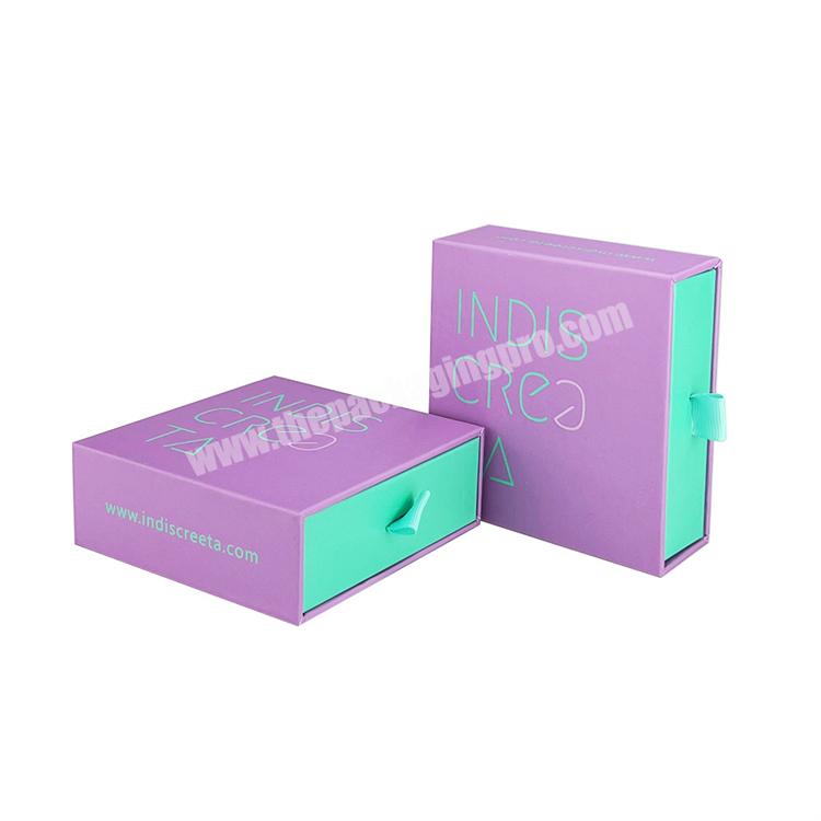 Fashion Design Pull Out Jewelry Packaging Gift Storage Cardboard Drawer Box with Your Own Logo