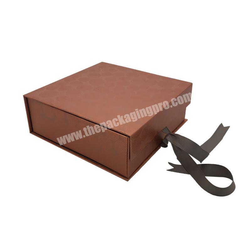 Fashion Luxury Large Custom Magnetic Gift Shoe Packaging For Clothing With Ribbon And Logo