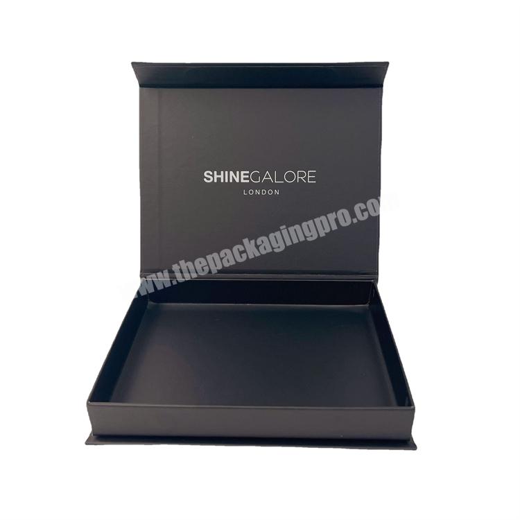 Fashionable Matt Black Magnetic Lid Cardboard Present Packaging Nail Polish Product Shipping Box with Your Own Logo