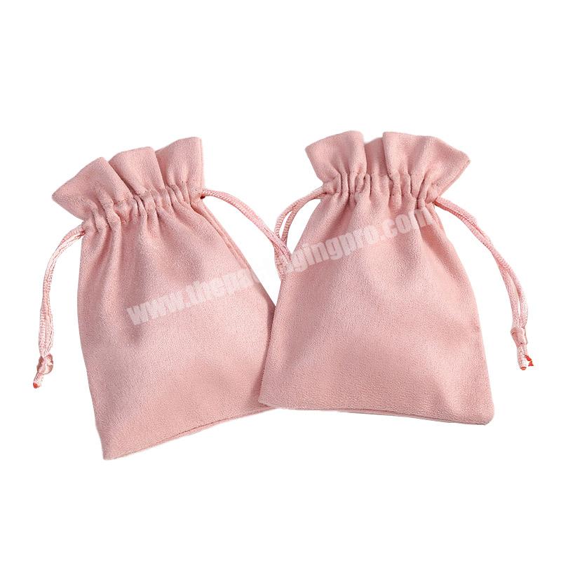 Flannelette bundle pocket accessories flannelette pull rope holding bag jewelry bundle mouth flannelette bag customization